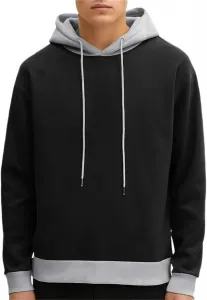 Мужской худи с капюшоном на молнии, утепленный, с длинными рукавами