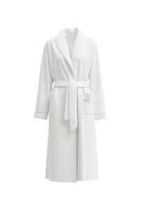 Махровый халат с воротником-шалью 120 см уютный душ Calida, белый
