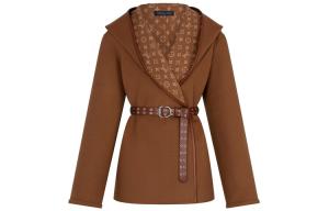 Пальто женское Louis Vuitton с ремешком, коричневый