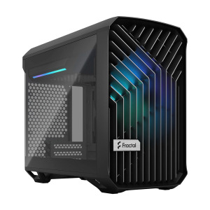 Корпус Fractal Design Torrent Nano, RGB, Mini Tower, чёрный, светлое стекло