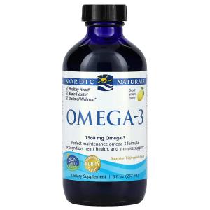 Nordic Naturals, омега-3, лимон, 237 мл (8 жидк. унций)