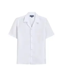 Льняная рубашка для боулинга, однотонная Vilebrequin, белый