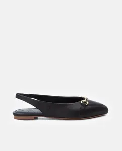 Женские балетки без задника из кожи Carmela, черный