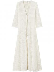 Пляжное платье ажурной вязки TWINSET, белый