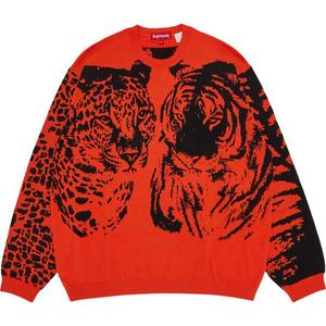 Джемпер Supreme Big Cats Jacquard Long-Sleeve, оранжевый