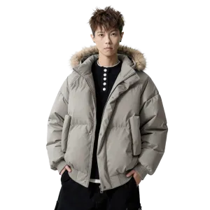 Утепленная пуховая куртка Unisex X1617, коричневый puffer jacket