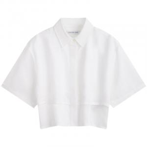 Рубашка женская, с квадратным воротником, средней жесткости, другие Calvin Klein, yaf-moon белый