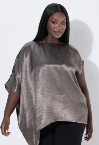 Блуза Ulla Popken Blouse, Pale Brown/Light Brown