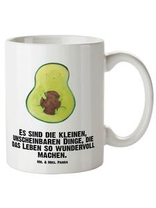 Кружка XL с косточкой авокадо и надписью белого цвета Mr. & Mrs. Panda