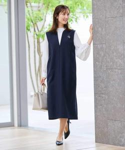 Платье-комбинезон с двойным крестом Можно стирать/Эластичный Avv, цвет Navy