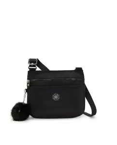 Маленькая женская сумка через плечо с передним карманом Kipling, черный