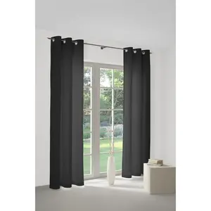 Штора SUNBONE, люверсы, 1 шт. Wirth, черный