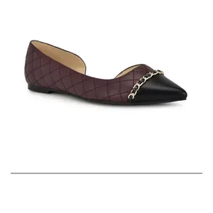 Женские туфли-лодочки Breza с острым носком без застежки Nine West, цвет burgundy black