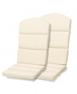 Чехлы для садовых кресел Adirondack с высокой спинкой, размер 52"x20"x25", из олефиновой ткани, с завязками, комплект из 2 штук Aoodor, Beige