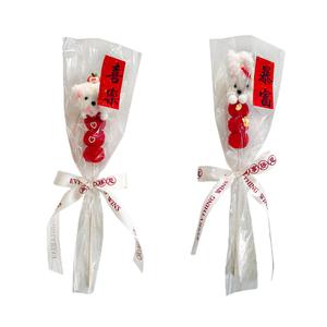 Плюшевая кукла милый щенок с леденцом на палочке 36см высота MENGMENGBUNNY