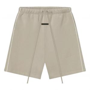 Спортивные шорты из флиса свободного кроя Fear of God Essentials с окантовкой, цвет «Timber Cloud White»