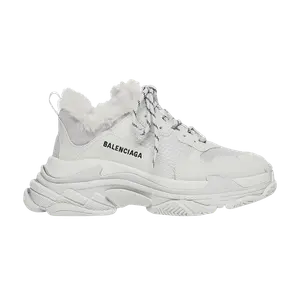 Кроссовки Balenciaga Triple S Sneaker 'Faux Fur - Grey', серый
