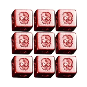 Набор d6 - Кудахчущий кровавый череп (9), 1UP-Dice