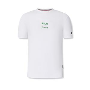 FILA Мужская футболка для легкой атлетики Jade White