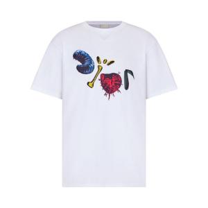 Футболка Dior x Cactus Jack Oversized T-Shirt 'White', белый