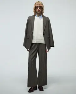 Широкие брюки со складками Sfera, коричневый