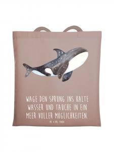 Mr. & Mrs. Panda Сумка Uni Bag Orca с надписью, пастельно-коричневого цвета