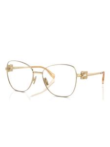 Очки в оправе «кошачий глаз» Miu Miu Eyewear, золотой