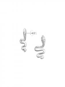 Alexander York Серьги-гвоздики в виде змеи из серебра 925 пробы, комплект из 2 штук