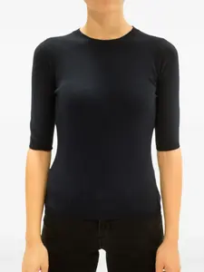 Топ с круглым вырезом La Rose, синий