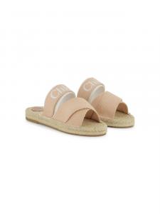 Chloé Kids шлепанцы с логотипом, розовый