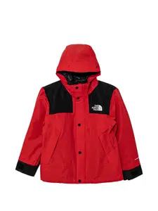 Куртка с капюшоном и цветными вставками The North Face Kids, красный
