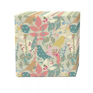 Набор салфеток, 100 % полиэстер, набор из 4 шт., 18x18 дюймов, украшенные птицами и цветами