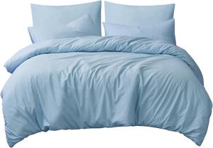 Комплект постельного белья RUIKASI, 3 предмета, 200х220/80x80, светло-голубой