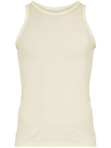 Maison Margiela топ в рубчик с круглым вырезом, нейтральный цвет