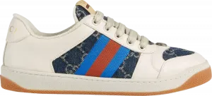 Кроссовки Gucci Wmns Screener GG Canvas - Denim Ivory, синий