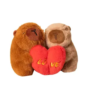 Плюшевый кулон в виде куклы Confession Pig Heart с кнопкой-застежкой, высота 12 см MENGGEGE, светло-коричневый