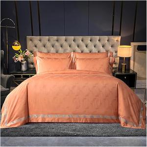 YIZUFU Комплект постельного белья Cotton Luxury Jacquard 1400 TC Orange