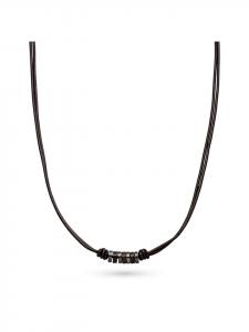 s.Oliver Кожаное ожерелье коричневого цвета