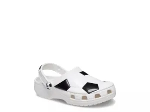 Классические кроксы с футбольным мячом - детские Crocs, Black/White