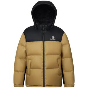 Разноцветная ветрозащитная утепленная парка с капюшоном унисекс CAMEL, Skip and Loafer красная