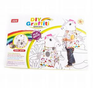 Картонная книжка-раскраска единорога для рисования Midex