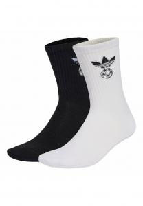 Носки Adidas Originals FOOTBALL EMBROIDERED CREW 2 PAIRS, White Black/White