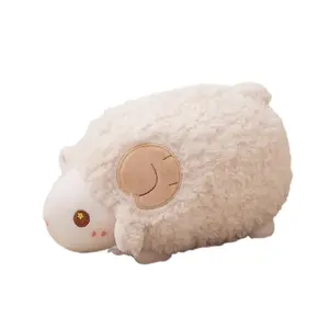 Сладкая и милая плюшевая игрушка ягненок с круглым и удобным дизайном плюшевая кукла высота 23см Fluffy bear