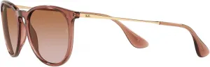 Женские солнцезащитные очки Ray-Ban Rb4171 Erika Round, Transparent Light Brown/Gold/Gradient Brown