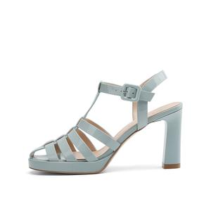 Rosa Bianca Римские сандалии женские 9,2 см голубые с подкладкой из овчины, цвет Light Blue (Sheepskin Lining)