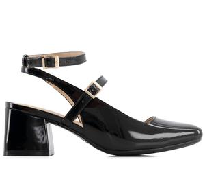 Women's Patent Leatherette Pumps In Black Andrea