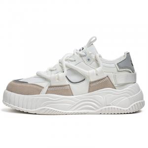 Мужские низкие кроссовки для скейтбординга с амортизацией, износостойкие, дышащие, увеличивающие рост Wooden Rabbit, White