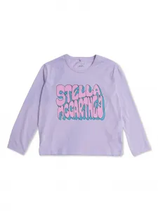 Футболка с длинными рукавами и графичным принтом Stella McCartney Kids, фиолетовый