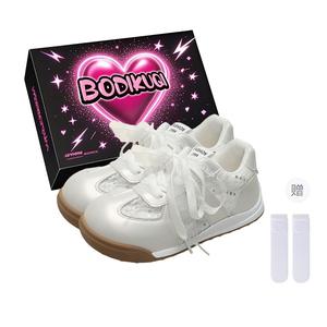 Низкие повседневные туфли женские Boldi Kuki, White (Exclusive Box+Socks)