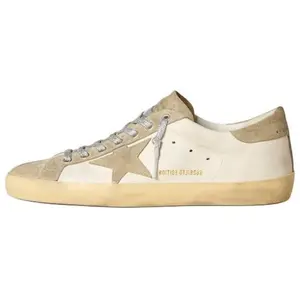 Кроссовки Golden Goose Super-Star Skateboarding Shoes Women's Low-top White/Gray, белый/серый